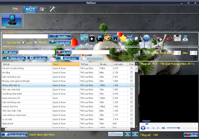 GetMusic phần mềm nghe nhạc và xem video trực tuyến từ Zing, NhacCuaTui, YouTube...! GmQAS