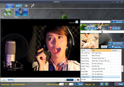  GetMusic phần mềm nghe nhạc và xem video trực tuyến từ Zing, NhacCuaTui, YouTube...! GmVideoClipZing