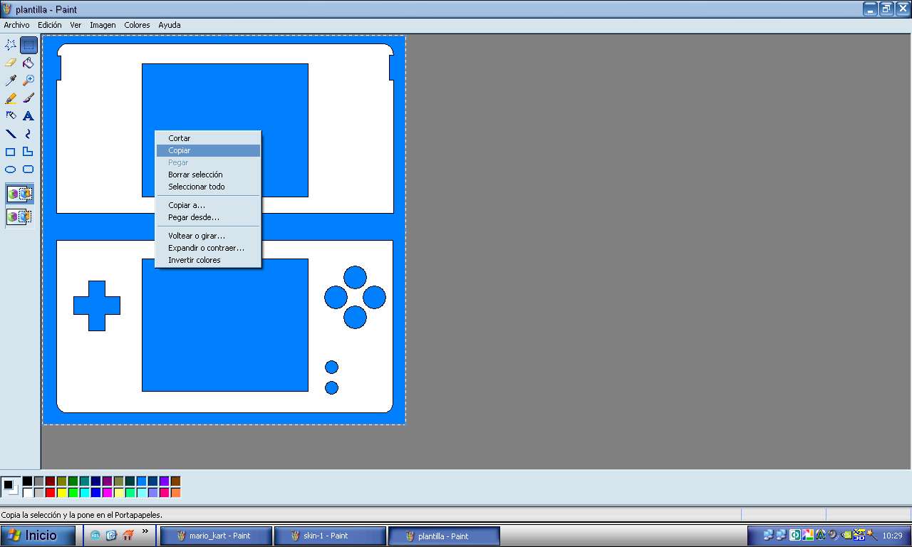 Hacer skins para NDS Lite con paint y Microsoft Office Word Sshot-3