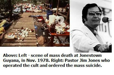 O tópico das ""Efemérides"" Jonestown