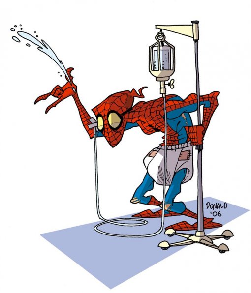 Humour - Quand les surhumains se font vieux Old-spider-man