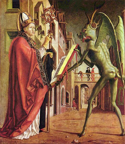 L’ÉGLISE CONDAMNÉE (Paul Scortesco) SatanMichael_Pacher1471-1475