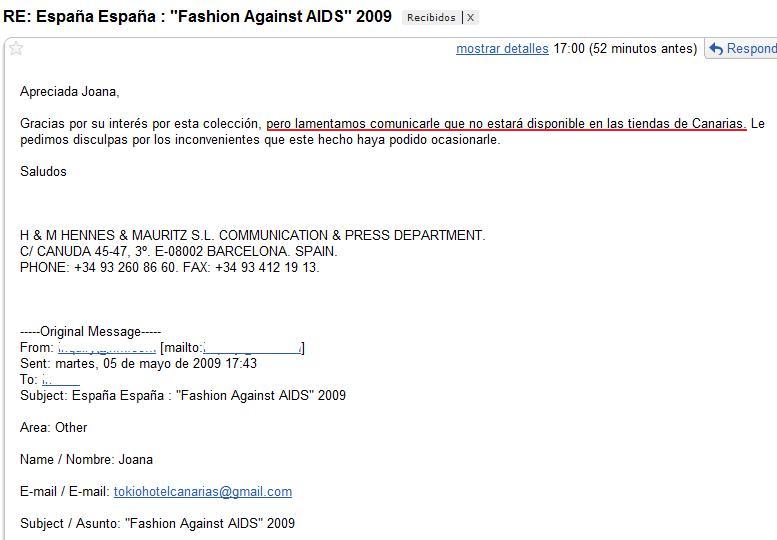 Moda contra el SIDA (DAA) - Campaña H&M %C2%AC%C2%AC