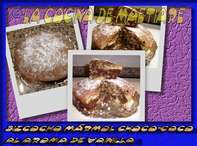 Bizcocho mármol choco-coco al aroma de vainilla  Collage8