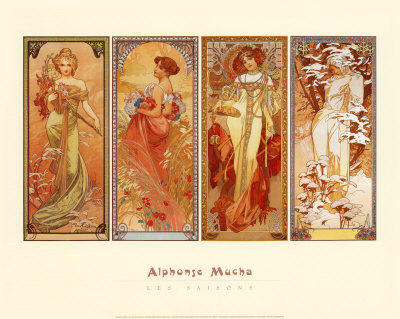 Art Nouveau Alphonse-mucha-les-saisons-1900