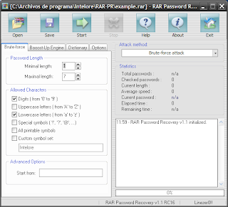 RAR Password Recovery v1.1 RC16, Recupera Contraseña de Archivos RAR Rar.Password.Recovery.Capture01