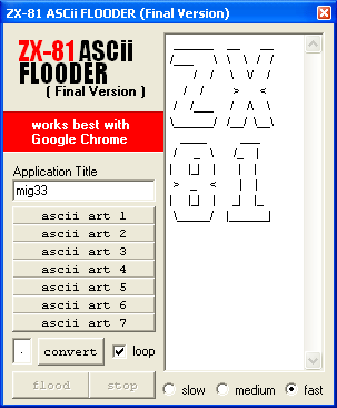 ZX-81 ASCII FLOODER Asciif10