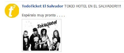 ElSalvador.com: Tokio Hotel em El Salvador em Novembro  Todoticketel