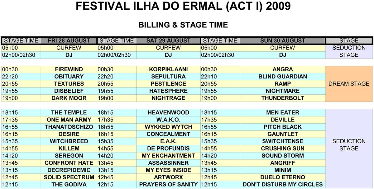 POWER METAL HORARIOS