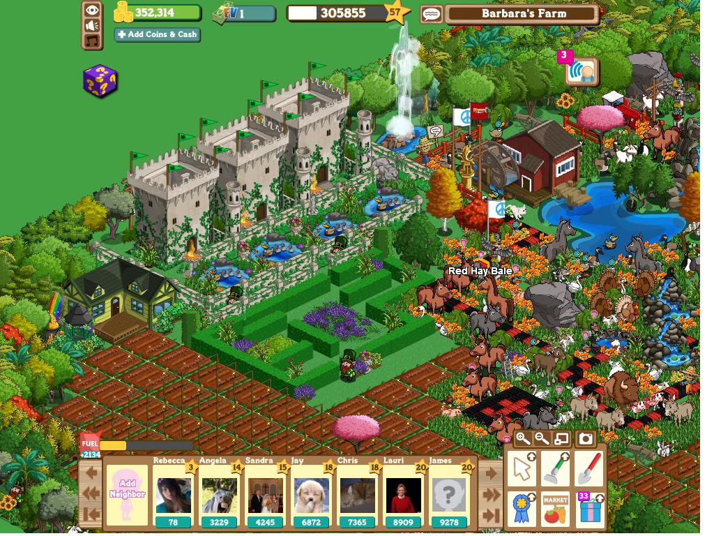 الجيران في مزرعة فارم فيل وطريقة تنفعهم وينفعوك في نفس الوقت Farmville neighbours Farmville-shamrock-castle-indian-farmer