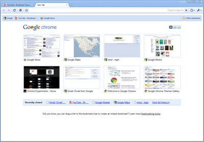 Download Gratis Google Chrome 3.0 Final + Themes Chrome-3-new-tab-page