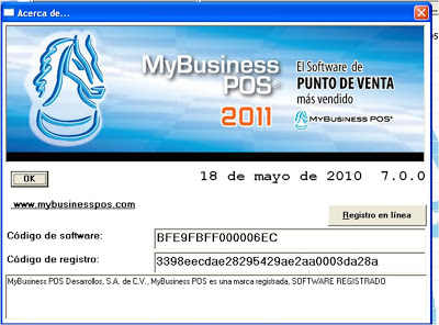 Activacion de MyBusiness POS MyBusinessPOS2011_Activador