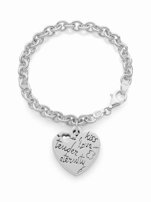 Maryse Y The Miz En El Parque  PULSERA-PLATA-CORAZON-3-123614_L