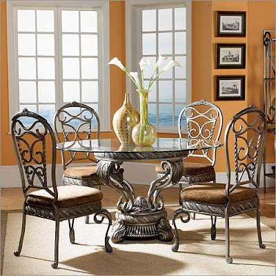 احدث غرف السفرة 2010  Powell-Furniture-Rosemary-Dining-Set%7Eimg%7EPW%7EPW2489_l