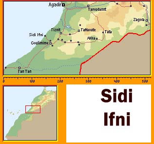 إطلاق عدد من المشاريع التنموية السوسيو اقتصادية بإقليم سيدي إفني Carte%2BSidi%2BIfni%2Bcopiar