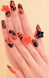  - , , !  ! Black%20orange%20nailart