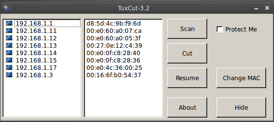 install tuxcut di linux mint (anti netcut pada linux) Cut