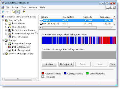 Defragmentation செய்ய இலவச மென்பொருள் - Power Defragmenter 3.0 Default