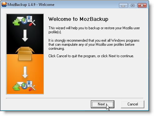 MozBackup - Firefox உலவியை Backup மற்றும் Restore செய்ய இலகுவான இலவச மென்பொருள் Start