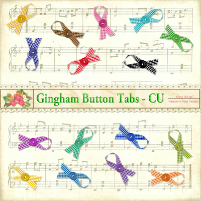 Gingham Button Tabs by Raspberry Road Designs GinghamTabs_CU_Freebie_Preview