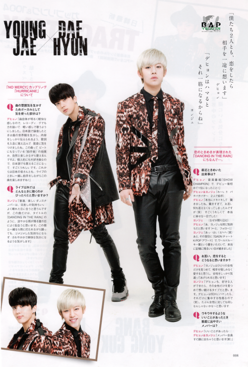 ٍSCANz| صور B.A.P في مجلة Haru Hana اليابانية ~ Tumblr_n2txsa6tex1rnkj5ho1_500