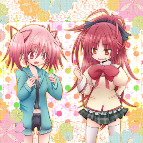 Stock Kyoko Sakura & Madoka Kaname. Tumblr_maub9iPbml1qhnpwho1_500