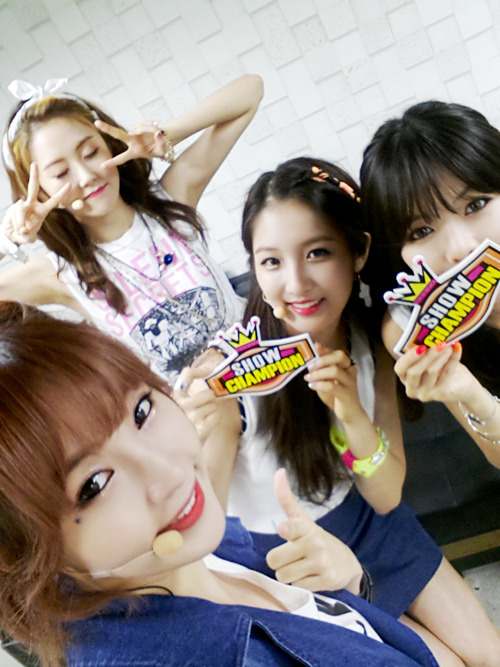 [صور] 4Minute في Show Champion Tumblr_mq33estAVf1qeawm5o1_500