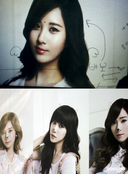 [2012.03.13] SNSD nghịch ngợm tự vẽ lên mặt nhau ? Tumblr_m0tu9oR6Mb1r2gu5ko1_500