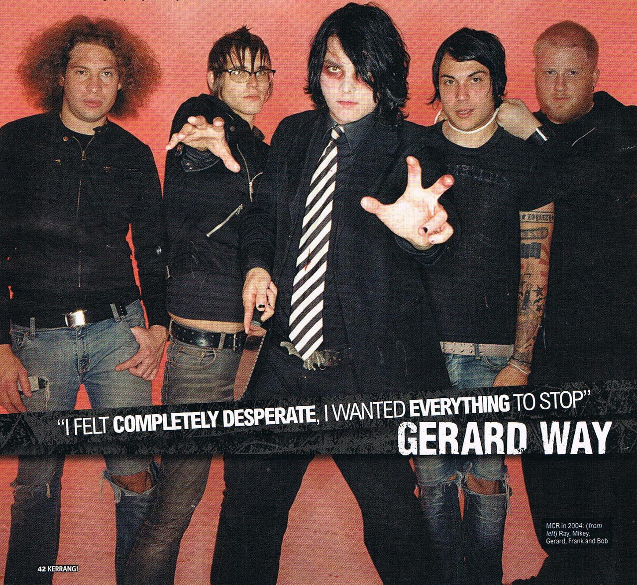 [Scan] Gerard Way: "I feel completely desperate". Nota. Kerrang Magazine 2004. Tumblr_m626fiOJ5x1qhbq7lo2_1280