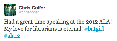 Chris at ALA Annual Conference, June 23, 2012 - Page 2 Tumblr_m63jrfSTCF1qmhzq7o1_500