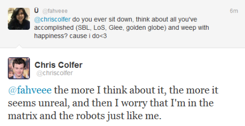 Chris Colfer Appreciation Thread!--part 1 - Page 13 Tumblr_m0t33mpNC71qhdh10o1_500