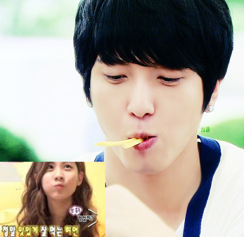 [PICS][GIFS][24-08-2011] YongSeo tình tứ - Khoai lang couple Tumblr_lpg32kGwJ31ql4bryo1_500