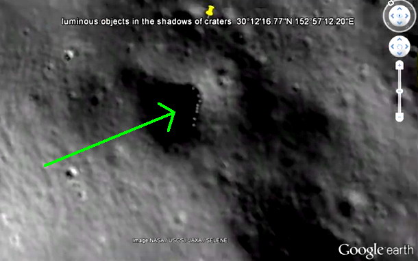 Descubren misteriosos objetos luminosos en los cráteres de la Luna Luu1