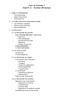 Biochimie Métabolique BioMeta