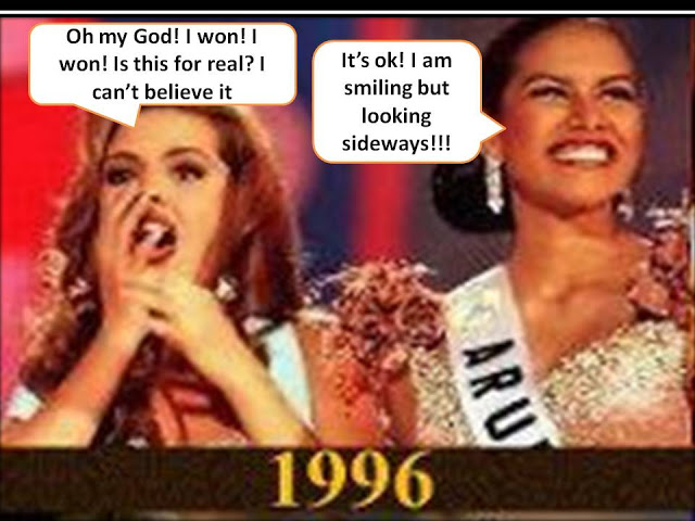 Crowning moment funny in Miss Universe 1996