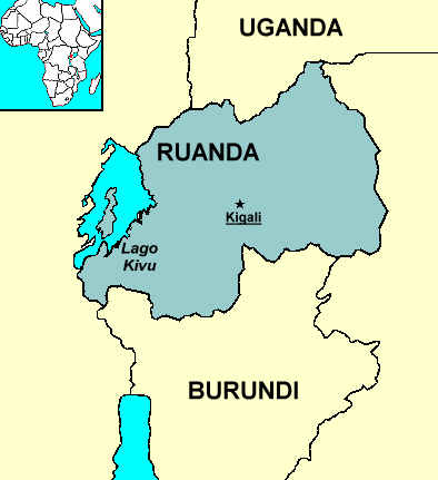 Conflicto de Ruanda Ruanda-mapa