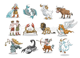  الأبراج و حظك اليوم 15-9-2012  Stock-illustration-18567523-group-12-funny-cartoons-of-zodiac-symbols
