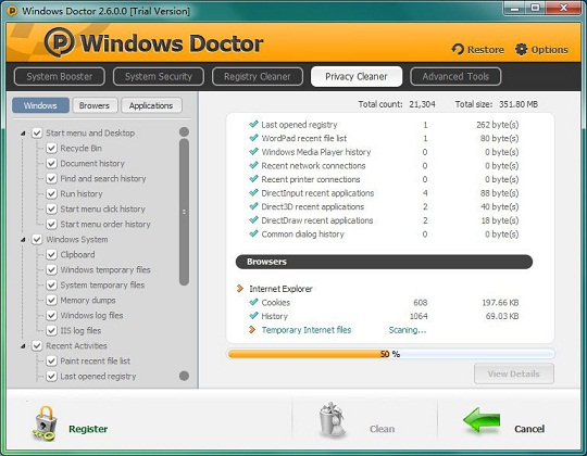 تحميل برنامج Windows Doctor لتسريع الويندوز مجانا. Screenshot04