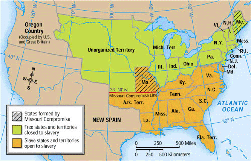 Le Kansas ensanglanté (1/2) Missouri-compromise-map