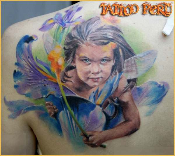 Tatuajes: Historia de los Tatuajes. 01_duende_con_flores