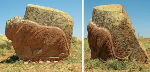 Deux sculpture de lions grandeur nature découvertes en Turquie Statue_lion_turquie