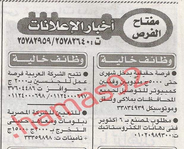  الثلاثاء 15 مايو 2012 اعلانات وظائف خالية من جريدة الاخبار %D8%A7%D9%84%D8%A7%D8%AE%D8%A8%D8%A7%D8%B1