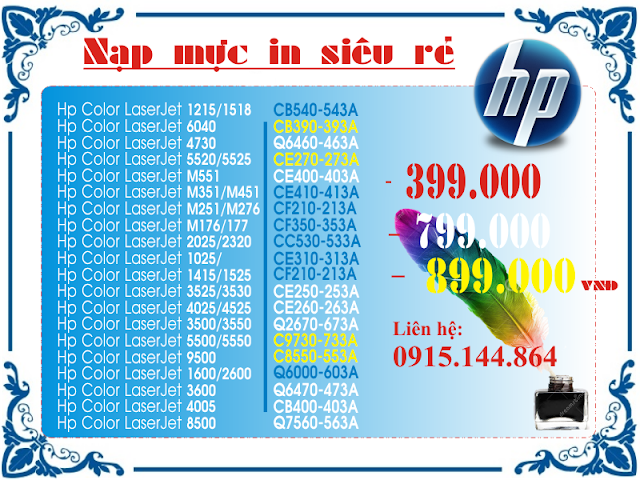 Chuyên nạp mực, bơm mực, đổ mực, cung cấp hộp mực in giá rẻ nhất  2