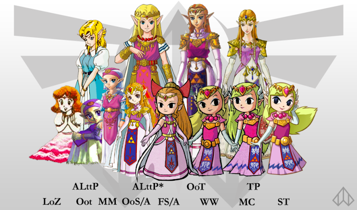 Princesse Zelda Evolution_of_Zelda_by_Nelde