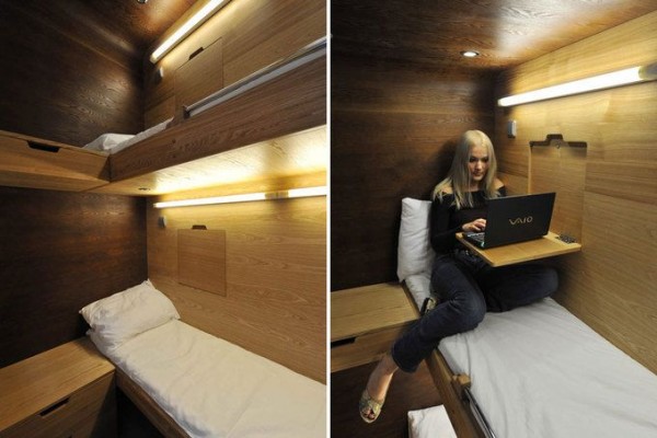 هل تستطيع أن تخمن ماذا تفعل هذه السيدة؟  Sleep-box-wood_16-600x400