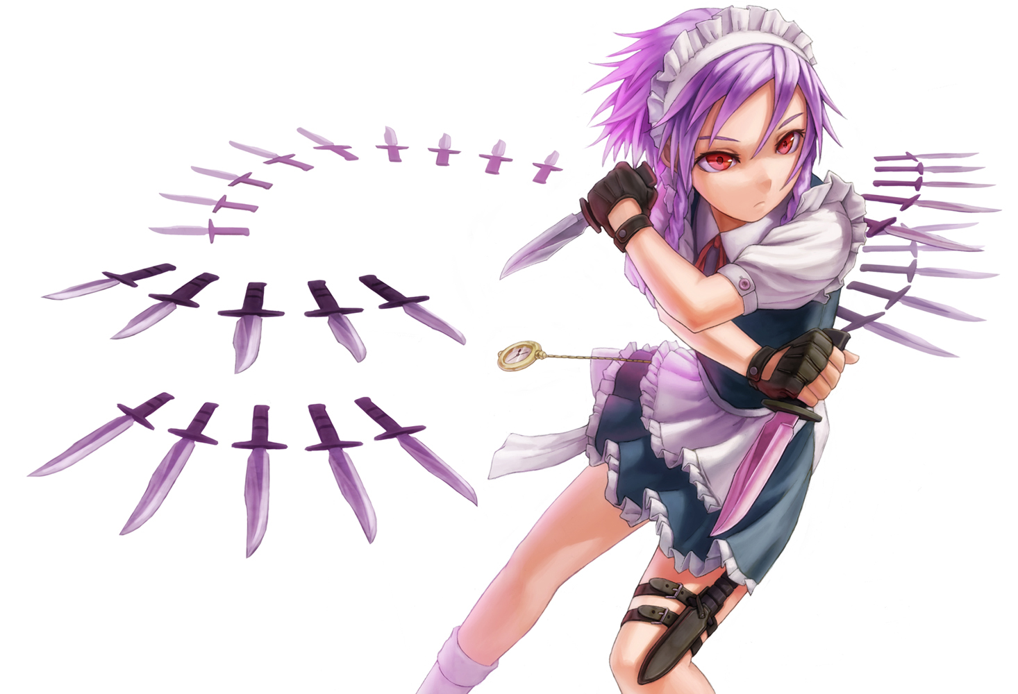 AA's weapons Konachan.com%2B-%2B97132%2Bbraids%2Bgloves%2Bizayoi_sakuya%2Bknife%2Bkurione_%2528zassou%2529%2Bmaid%2Bpurple_hair%2Bred_eyes%2Btouhou%2Bweapon%2Bwhite