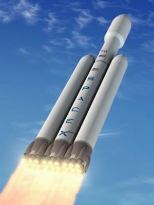 Space X anuncia projeto do maior foguete do mundo  Falcon%2BHeavy