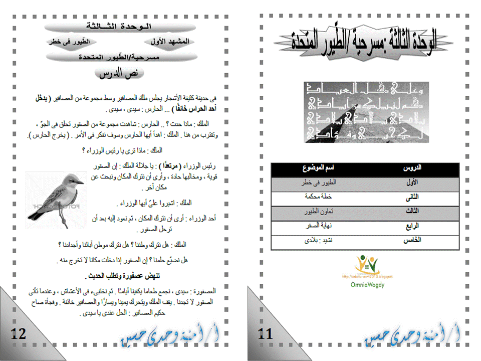 شرح منهج اللغة العربية كامل للصف الثالث الابتدائى الترم الاول للاستاذة امنية وجدى Slide6