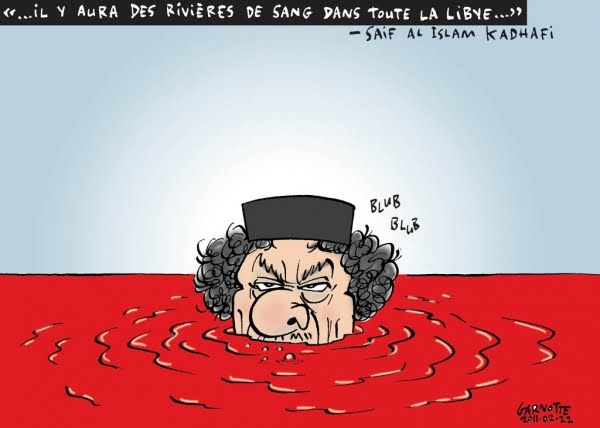 Kadhafi promet le sang et les larmes aux Libyens - Page 3 Kadhafi%2Bcaricature