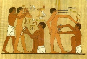 La Médecine de l'Egypte ancienne Circumcision_Sakkara_3-300x202